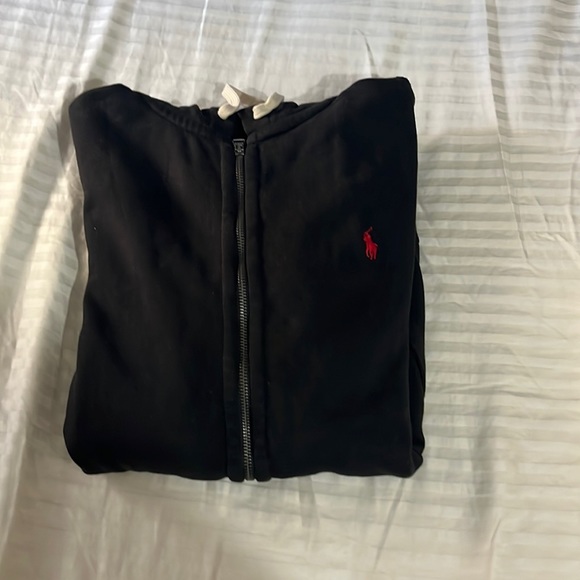 Polo Ralph Lauren Other - POLO RAULPH LAUREN BLACK ZIP UP HOODIE ALMOST BRAND NEW